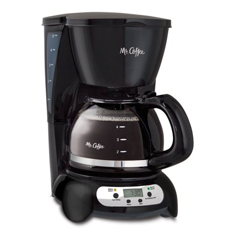 A basic coffee machine with coffee