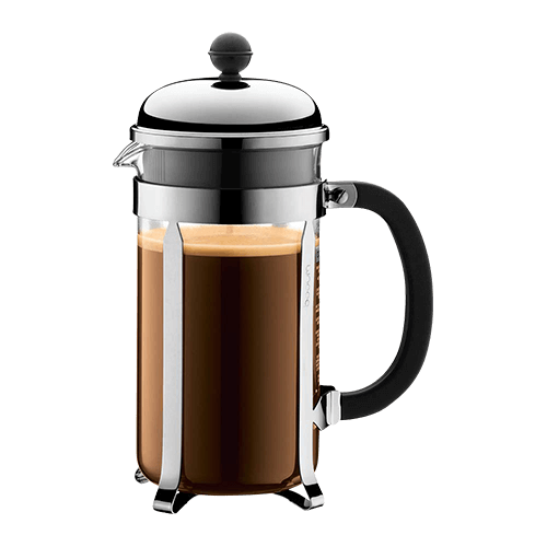 French Press with Coffee